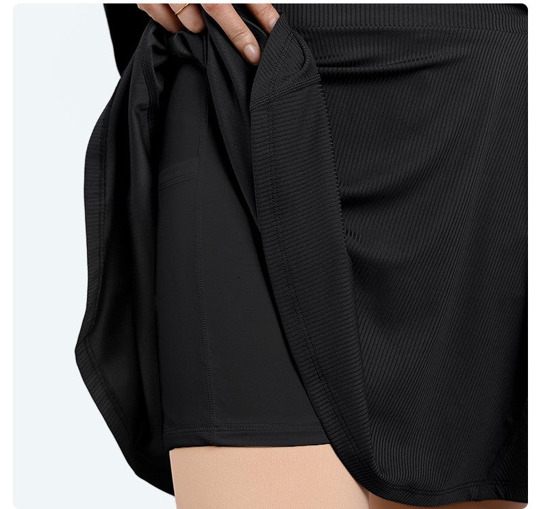 2 - in - 1 High - Waist Tennis Skirt | Breathable & Anti - Chafing Sports Skirt – Ceecile - Women's Activewear by Ceecile